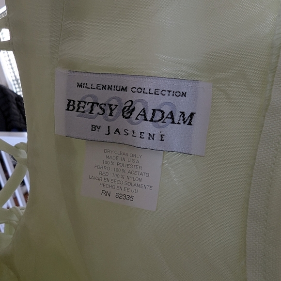 Vintage Y2K Prom Dress Chartreuse Delicate Floral Corset Fairy Regency Hoco - Picture 3 of 11